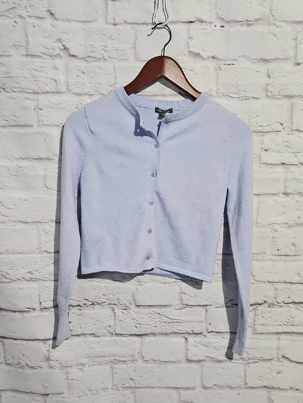 wild fable Pale Blue Cropped Button Cardigan